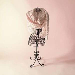 Speckled Pink & White Scarf